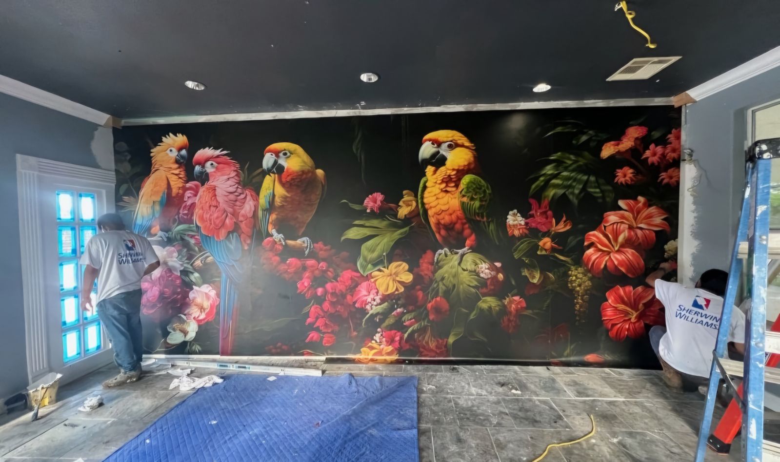 Press Esc wallpaper installed in the Texas Pool House