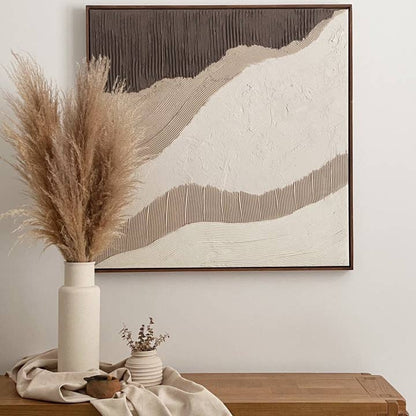 Very Large Abstract Framed Plaster Canvas