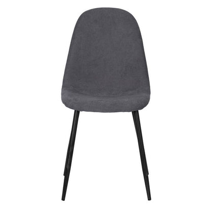 Fabric Dining Chairs-Beige/Grey