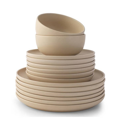 JoyJolt Mesa 18-Piece Stoneware Dinnerware Set