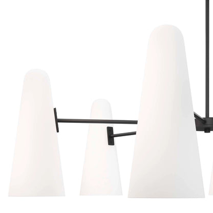Frosted Coal Stellar 6-Light Chandelier