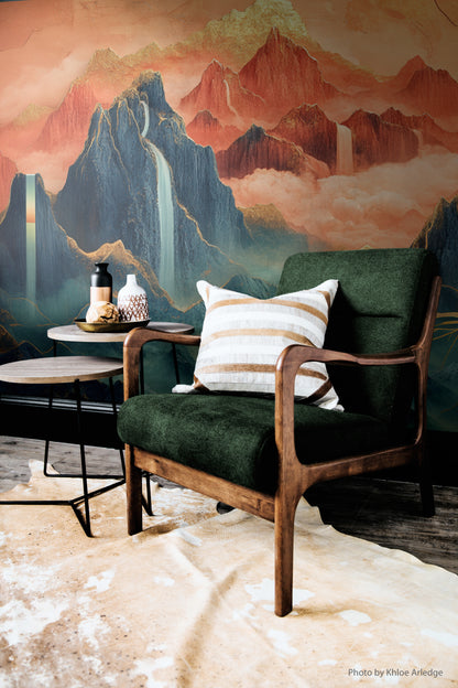 Twilight Japanese Waterfall Elegance