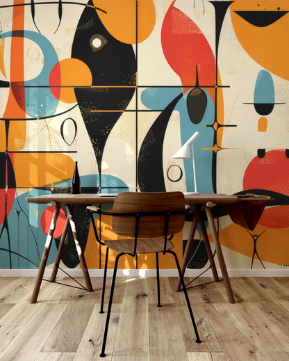 Abstract Mid-Century Whimsy
