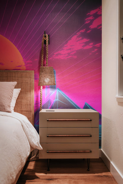 Retro-Futuristic Sunset Glow