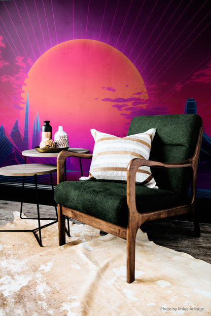 Retro-Futuristic Sunset Glow