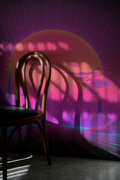 Retro-Futuristic Sunset Glow