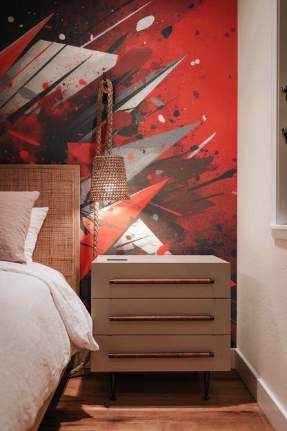 Black and Red Graffiti Art