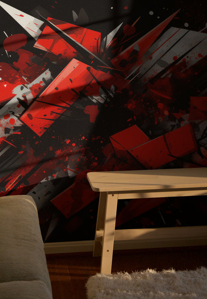 Black and Red Graffiti Art