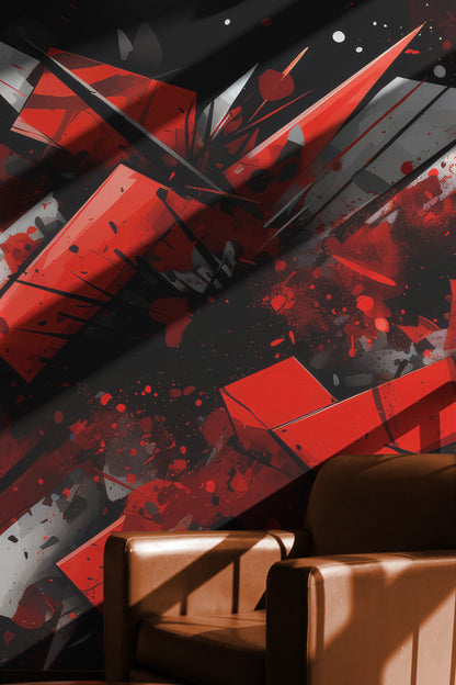 Black and Red Graffiti Art