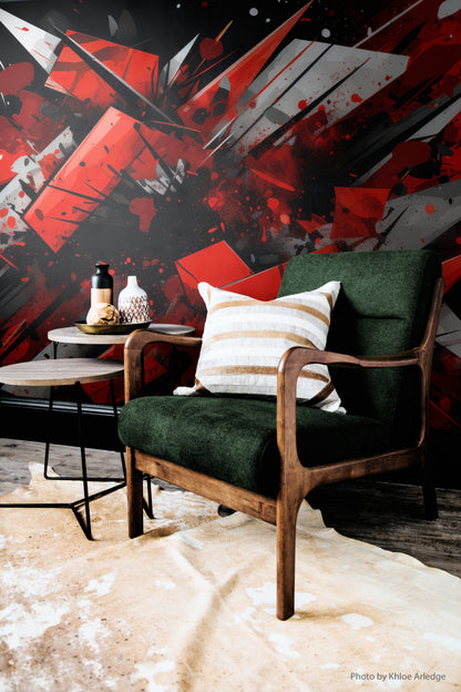 Black and Red Graffiti Art