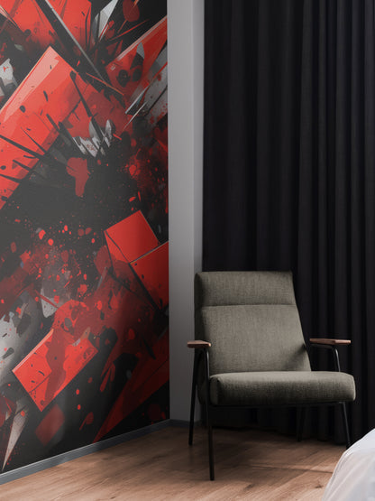 Black and Red Graffiti Art