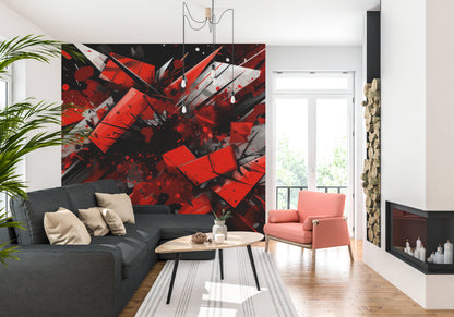 Black and Red Graffiti Art