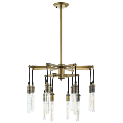 Equinox Antique Brass Pendant Chandelier