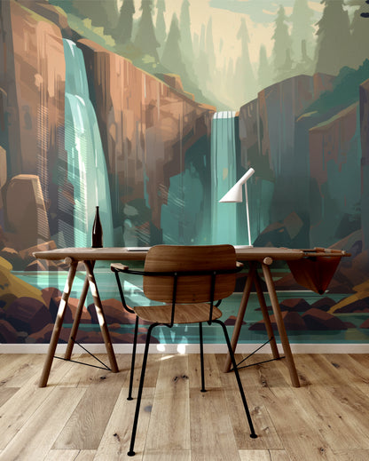 Woodland Anime Waterfall