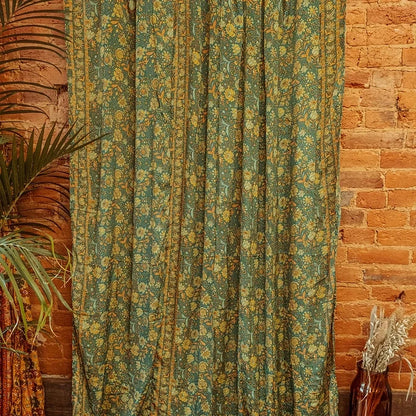 Boho Luxe Silk Curtain Panels
