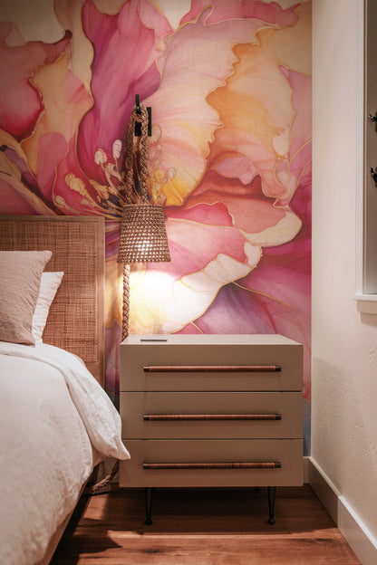 Blue and Red Floral Symphony