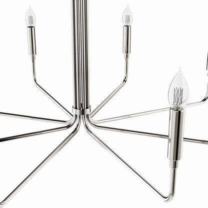 Polished Nickel Revival 8-Light Chandelier