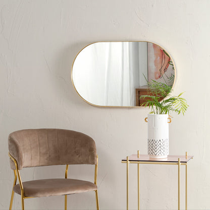 Golden Oval Mirror