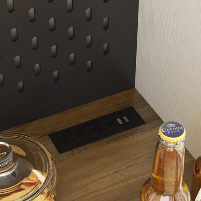 Modern Kitchen Pantry Cabinet with Led Lighting