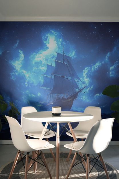 Voyage en mer au clair de lune