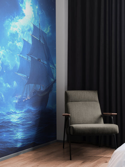 Voyage en mer au clair de lune