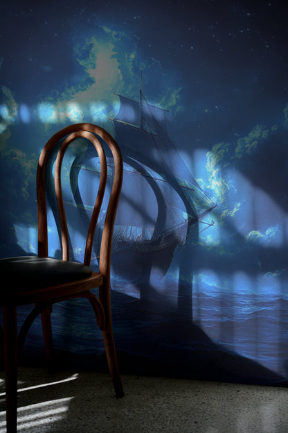 Voyage en mer au clair de lune