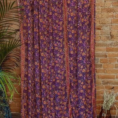 Boho Luxe Silk Curtain Panels