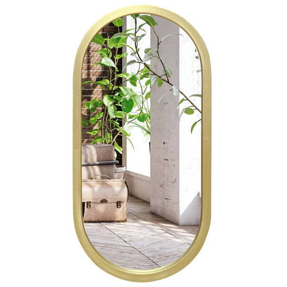 Oval Mirror - Aluminum Framed Oval Mirror For Bathroom