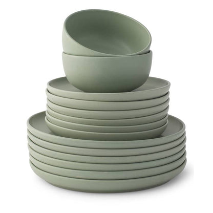 JoyJolt Mesa 18-Piece Stoneware Dinnerware Set