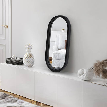 Oval Mirror - Aluminum Framed Oval Mirror For Bathroom