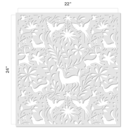 Otomi Animals Allover Wall Stencil