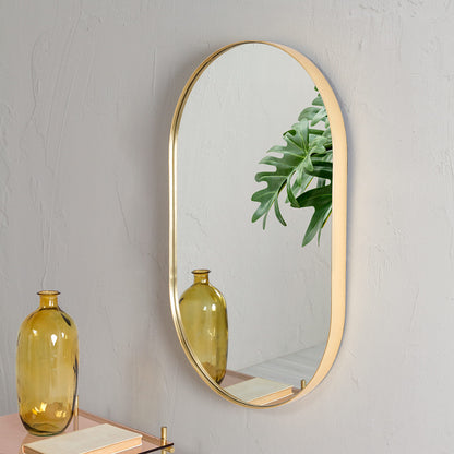 Golden Oval Mirror