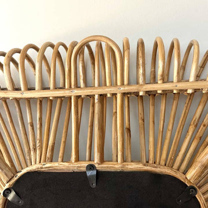Handwoven Cane Mirror