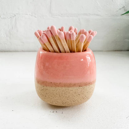Ceramic Match Holders - with or Without Matches - 5 Colors