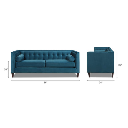 Jack 84" Modern Tuxedo Tufted Sofa