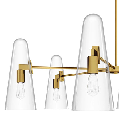 24K Gold Stellar 6-Light Chandelier