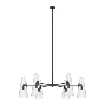 Coal Stellar 6-Light Chandelier matte black industrial modern fixture