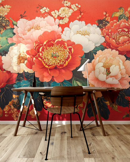 Red Paper Flowers