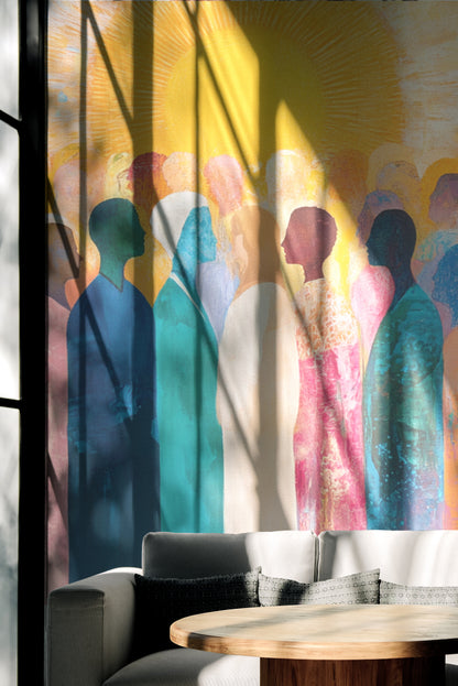 Harmonious Sunlit Crowd
