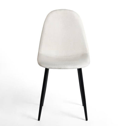 Fabric Dining Chairs-Beige/Grey
