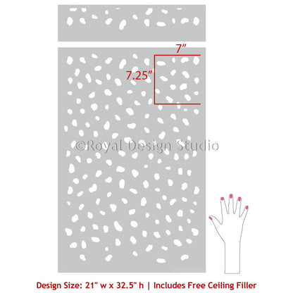 Cheetah Spots Wall Stencil