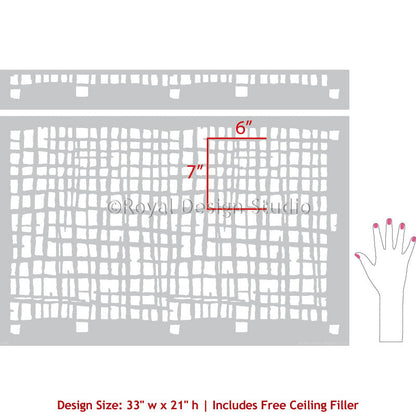 Loose Weave Wall Stencil