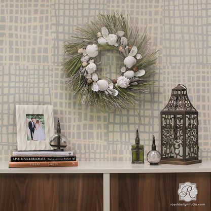 Loose Weave Wall Stencil