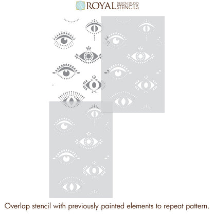 Protective Eyes Wall Stencil