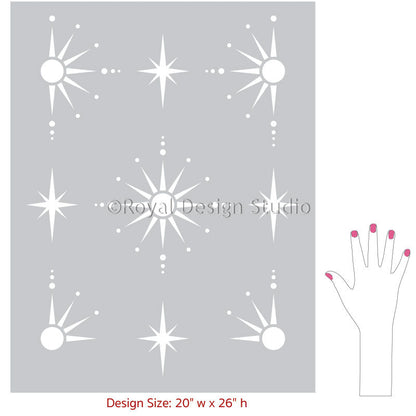 Starlight Allover Wall Stencil
