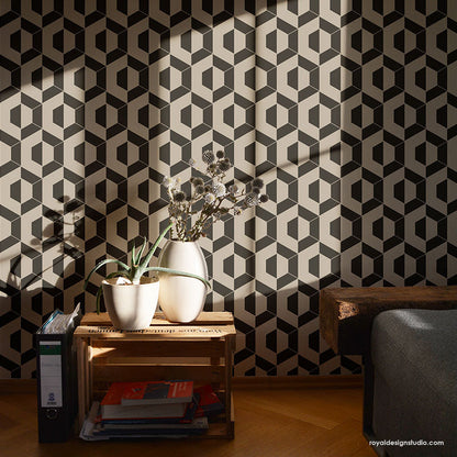 Nexus Modern Allover Wall Stencil