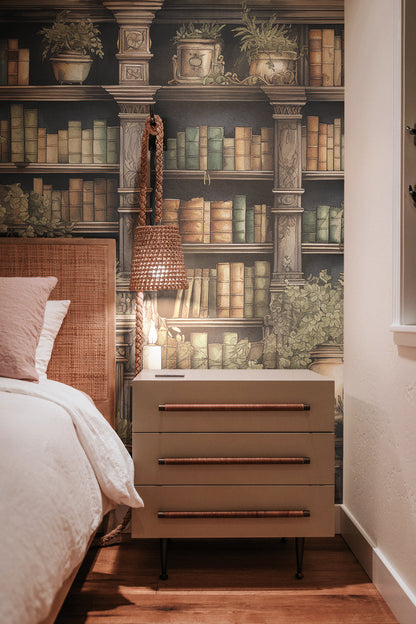 Antique Green Library Elegance