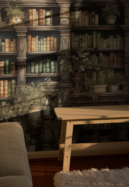 Antique Green Library Elegance