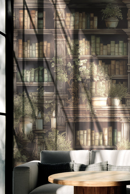 Antique Green Library Elegance