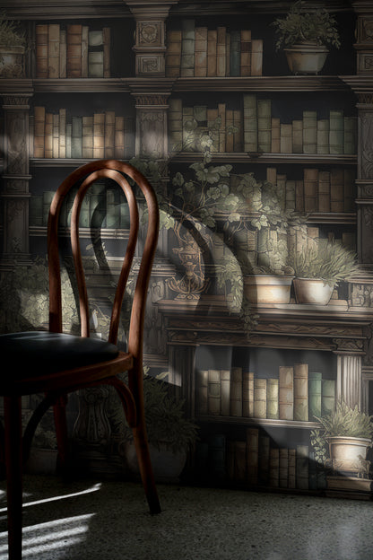 Antique Green Library Elegance